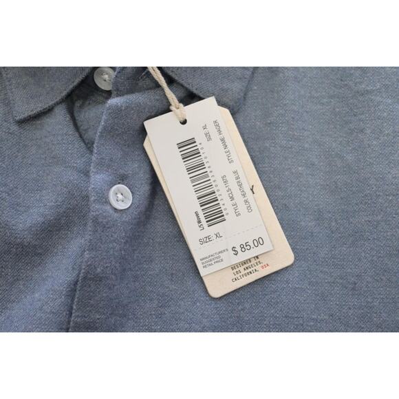 Civil Society Dress Shirt Heather Blue Stretch Button Up Mens Size XL NWT - Picture 7 of 8